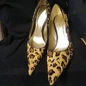 Nine West leopard heels 🐯